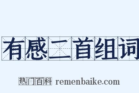 有感二首组词是什么意思的图片